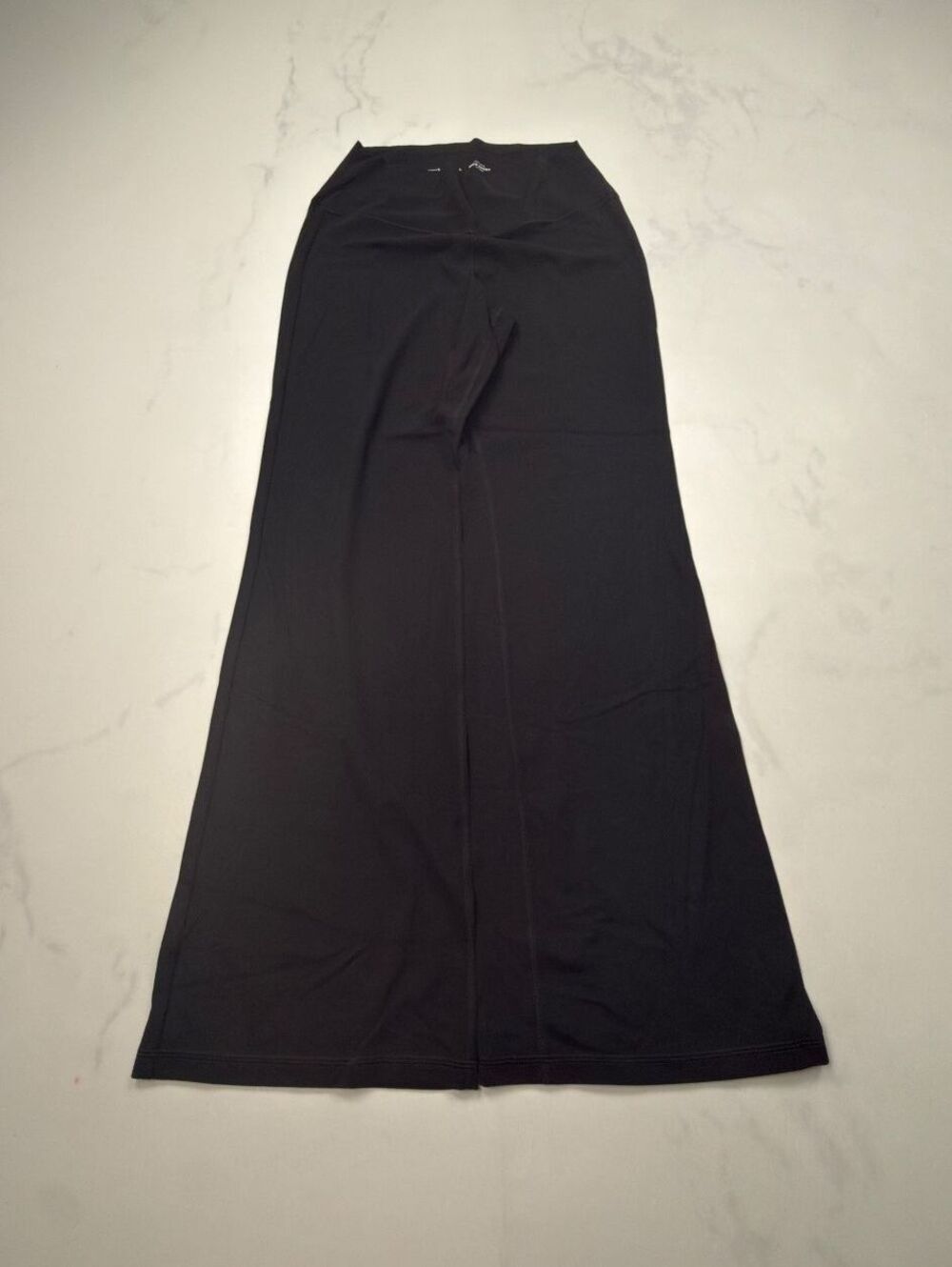 Old Navy Wide Leg Leggings Black 2000s Minimalist - Womens L